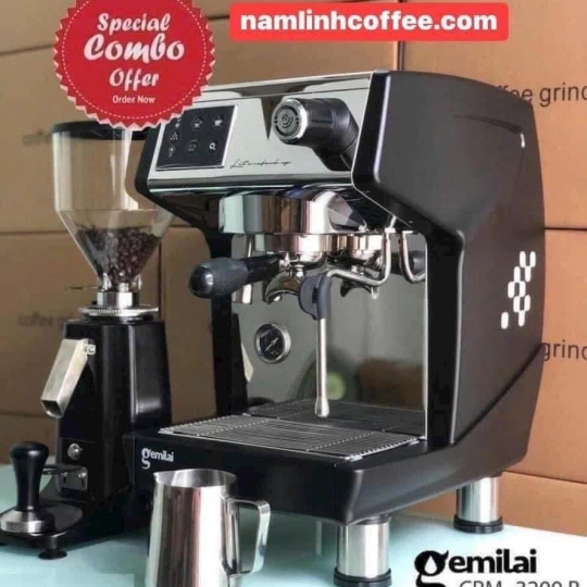 MÁY PHA CAFE CRM 3200B + MÁY XAY 020